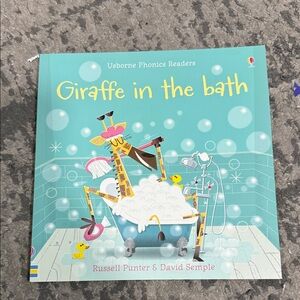 Born Usborne Phonics Readers 'Giraffe in the Bath' - Teal and Yellow
